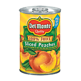 Del Monte&nbsp;Peaches&nbsp;Sliced Yellow Cling 100% Juice Full-Size Picture